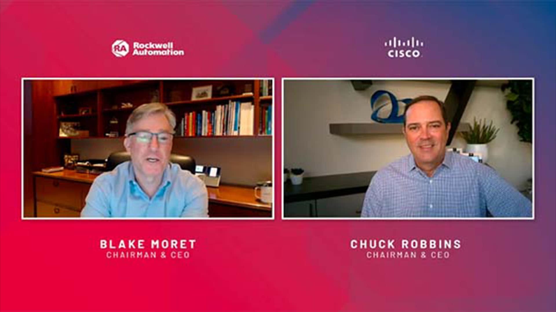 Hear what Rockwell Automation's CEO, Blake Moret, and Cisco's CEO, Chuck Robbins, have to say about our partnership