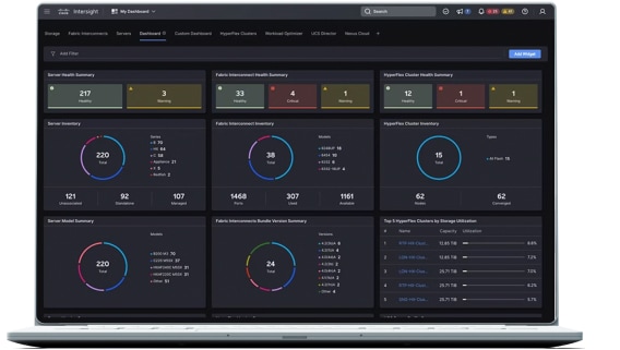 Cisco Intersight dashboard