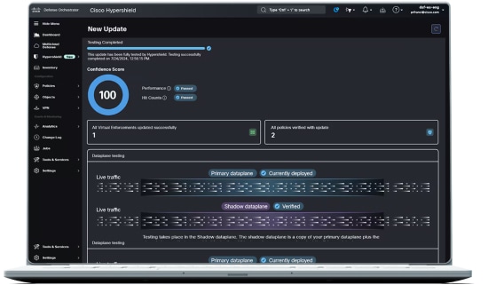 Screen view of Cisco Hypershield