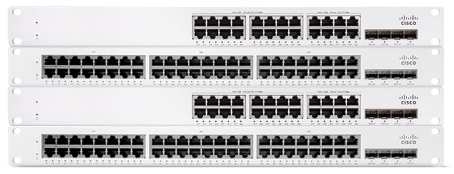 Stack of Cisco Meraki switches