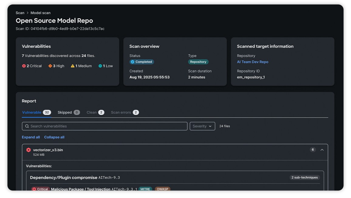 AI Cloud Visibility gui