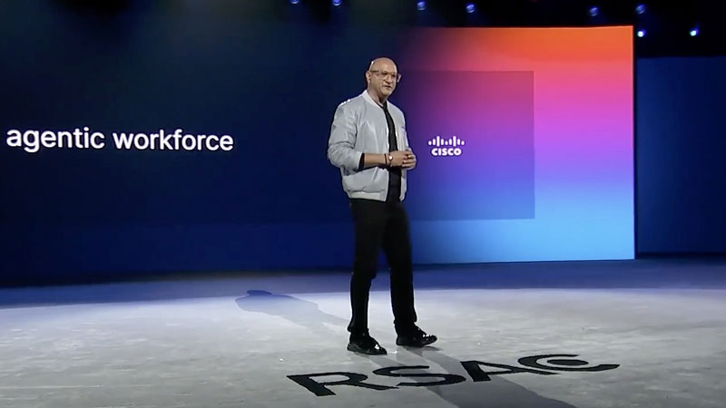 Jeetu Patel speaking on stage at the RSAC 2026 event