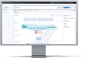 Nexus Hyperfabric dashboard on display monitor