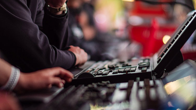 Broadcast controller operating on a laptop